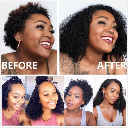 ManeMajesty 18 Inch Honey Blonde Kinky Curly Lace Front Wigs Human Hair 180% Density Afro Curly Wigs 13x4 360°Full Lace Lace Frontal Wig Pre Plucked 12A Brazilian Glueless Wig for Black Women #27