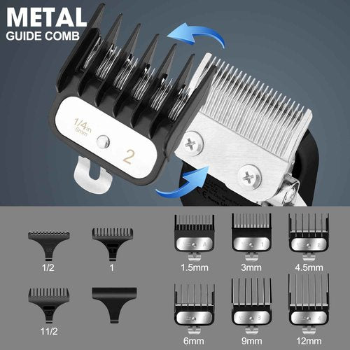 Karrte Professional Hair Clippers/Hair Trimmer/Beard Shaver Kit for Men Cordless Barber Clipper Hair Cutting Kit, Beard Trimmers Haircut Grooming Kit, Gifts for Men