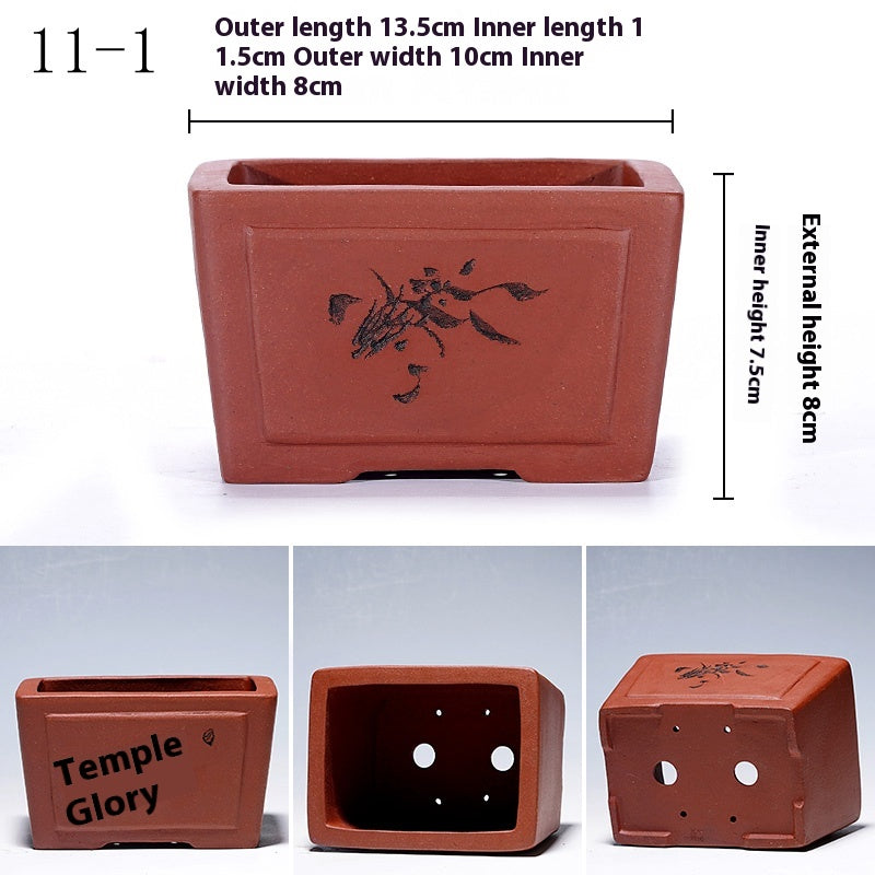 Purple Sand Flowerpot Tray for Yixing Pots - Garden & Home Storage