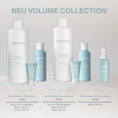 NEUMA Neu Volume Shampoo 32 Fl. Oz. Fennel, Ylang Ylang, Patchouli, and Vanilla Scent, Sulfate Free Shampoo