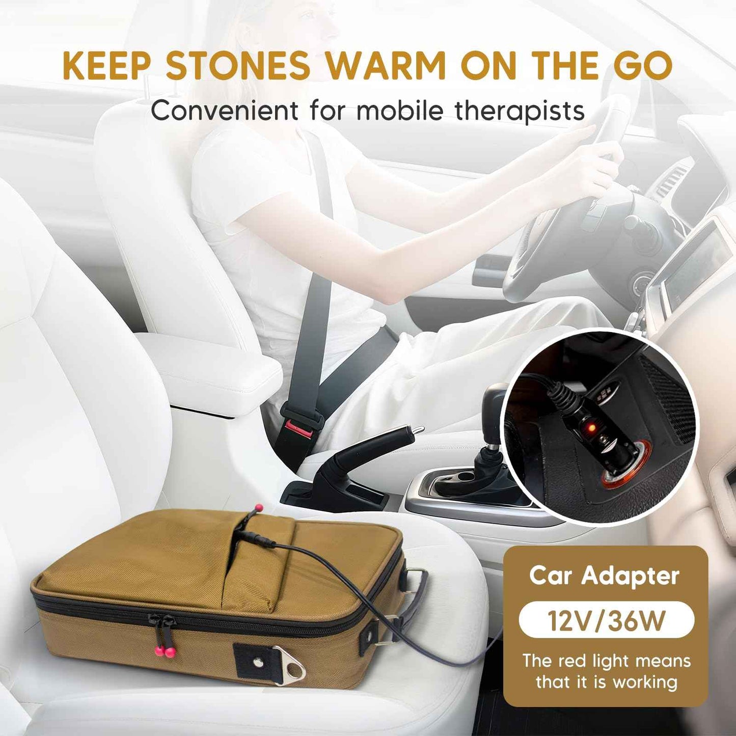 Goodtar Portable Hot Stones Warmer Set Spa Salon Massage Digital Electric Heater Without Stones