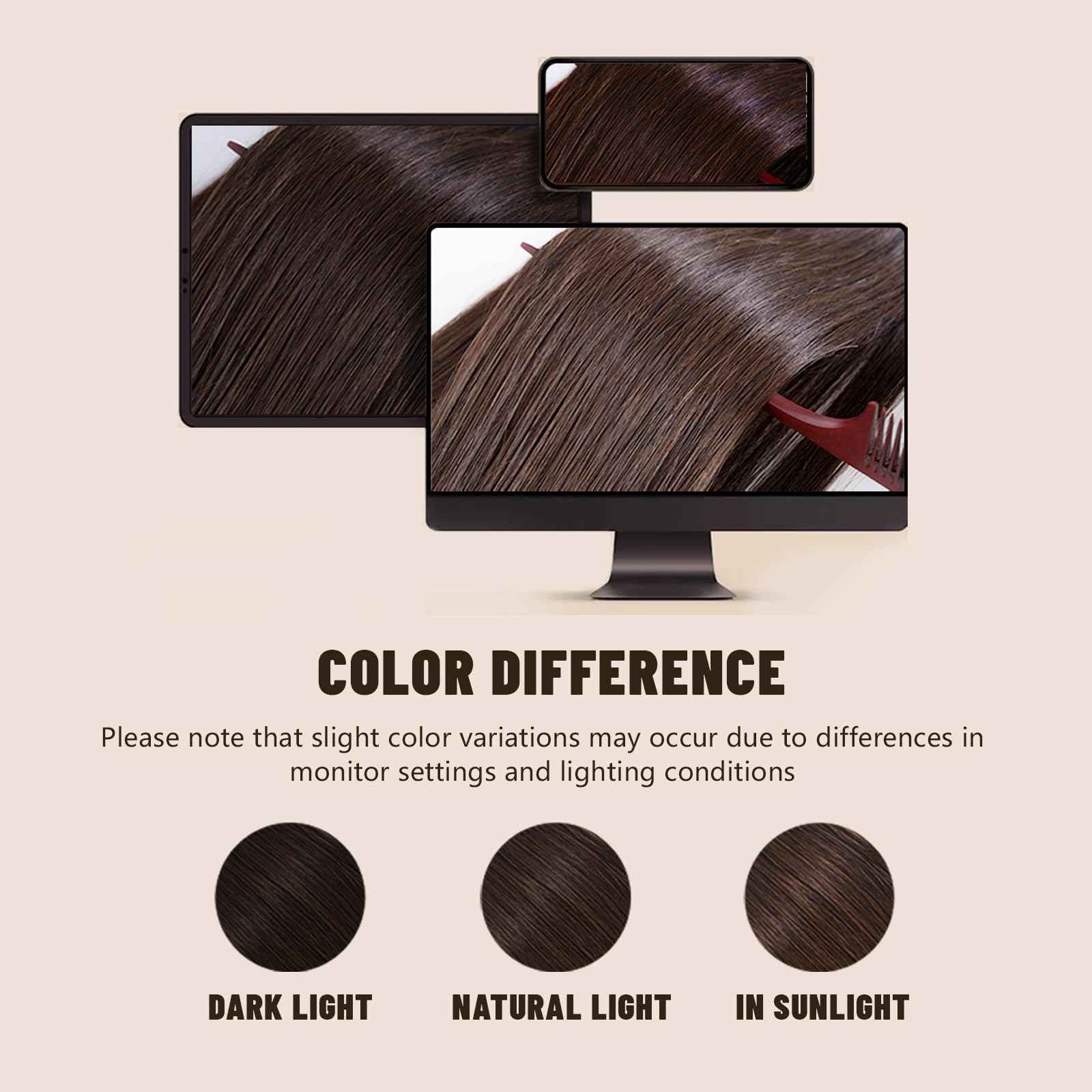 LuxeTress Tape in Hair Extensions Human Hair 18 Inch 50g 20Pcs Remy Human Hair Extensions Invisible Straight Seamless Tape in Extensions (18in, 50g, #2)