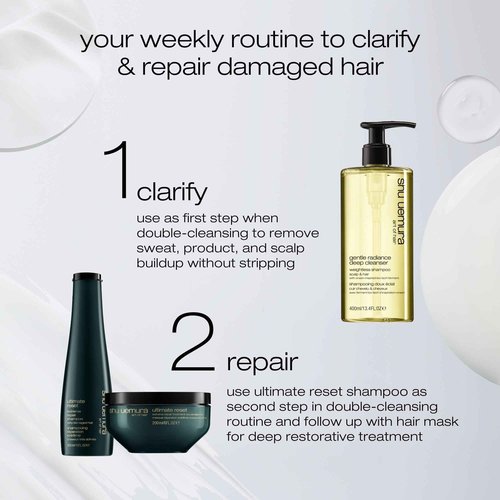 Shu Uemura art of hair Gentle Radiance Clarifying Shampoo - Deep Cleansing, Removes Buildup and Balances Moisture, For All Scalp and Hair Types, 13.4 Fl Oz