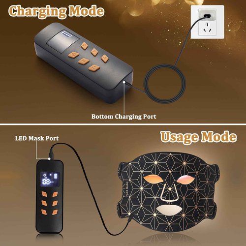 Red Light Therapy for Face, 8 Colors LED Face Mask Light Therapy with 850NM Near-Infrared, 3000 mAh Rechargeable Red Light Therapy Mask, Skin Care Device at Home and Travel for Skin Rejuvenation