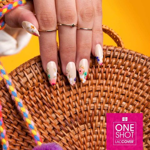LACCOVER ONE SHOT - NAIL POLISH GEL SET TWEED COLLECTION, 8 COLORS, 1/2 Fl Oz each one, by NAIL FACTORY