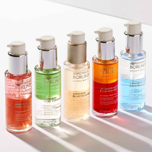 ANNEMARIE BÖRLIND 2-PHASE ELASTIN SHAKE (50ml) - Activates the skin's own elastin production, Promotes cell renewal, Gives the skin a golden glow, Vegan