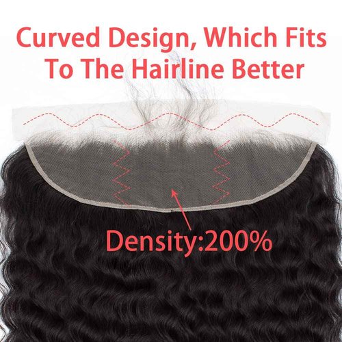 ELEE'S HAIR Loose Wave Lace Frontal With Baby Hair Lace Closure 13x4 Ear To Ear Swiss Lace Brazilian Virgin Hair Free Part Natural Color 16 Inch