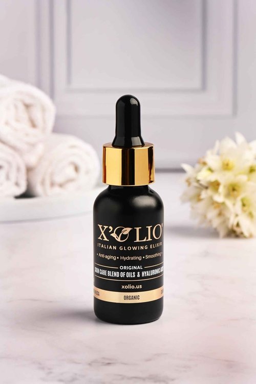 X’Olio Original – The Italian Glowing Elixir | Anti-Aging Face Oil with Hyaluronic Acid, Aloe Vera & Vitamin E | Deep Hydration, Barrier Repair & Glow for Dry or Mature Skin | 30ml