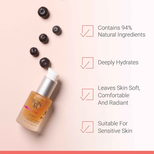 Yon-Ka Booster Hydra Plus | Deeply Hydrating Recovery Concentrate | Treat Seasonal Dryness and Prevent Breakouts | With Vitamin C and Brown Algae | Paraben-Free | 0.51 fl oz