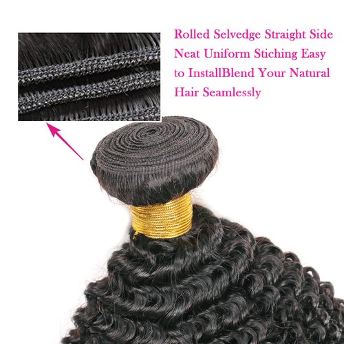 10A Brazilian Afro Curly Hair Bundles 2 Bundles 20 22 Inch Afro Curly Human Hair 100% Unprocessed Virgin Human Hair Curly Weave Hair Extensions for Women Natural Black Color