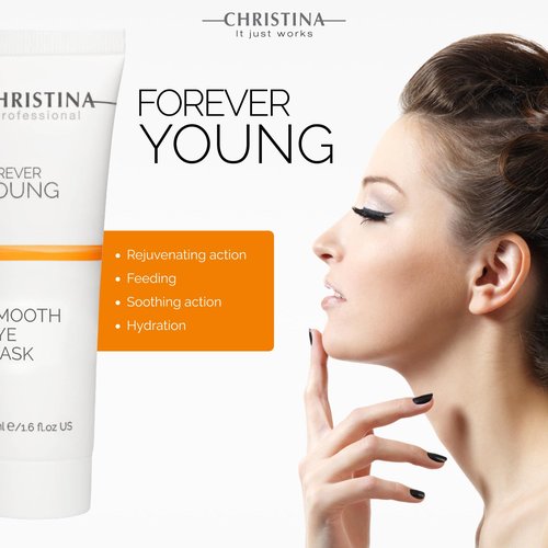 -CHRISTINA- Forever Young Smooth Eyes Facial Mask with Vitamin E | Anti-Aging Eye Care | Moisturizing Face Masks Skincare | Reduces Wrinkles | Rosacea Care | For Dry, Normal, Sensitive Skin 50ml
