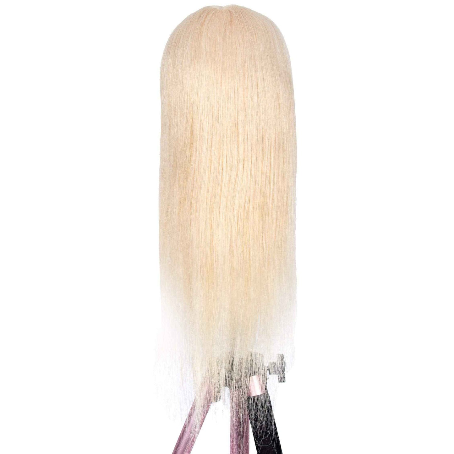 GEX 100% Human Hair Mannequin Head Blonde Training Practice Head for Styling Dying Cutting 613#Blonde (18”)