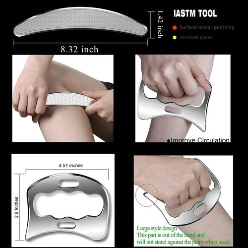 BYYDDIY Guasha Gifts Box Kit Stainless Steel Muscle Scraper Tools & Scraping Massage Tool Set (MB1SC1DLN)