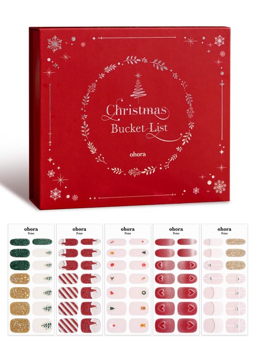 ohora Bundle Set (Christmas Bucket List Set (Limited Edition)) - Works with Any Nail Lamps, Salon-Quality, Long Lasting, Easy to Apply & Remove