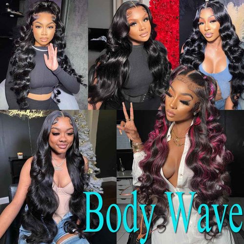 Nollipopco 30inch 13x6 Body Wave Lace Front Wigs Human Hair 200 Density HD Lace Frontal Wigs Pre Plucked with Baby Hair 12A Glueless Frontal Wigs for Black Women