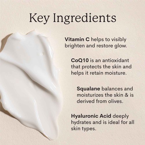 FLEUR & BEE Brightening Moisturizer | Clean, 100% Vegan | Anti Aging, Wrinkle Cream with Vitamin C | Wrinkles, Hyperpigmentation & Dark Spot Corrector for Face | Crème de la Cream 1.5 oz