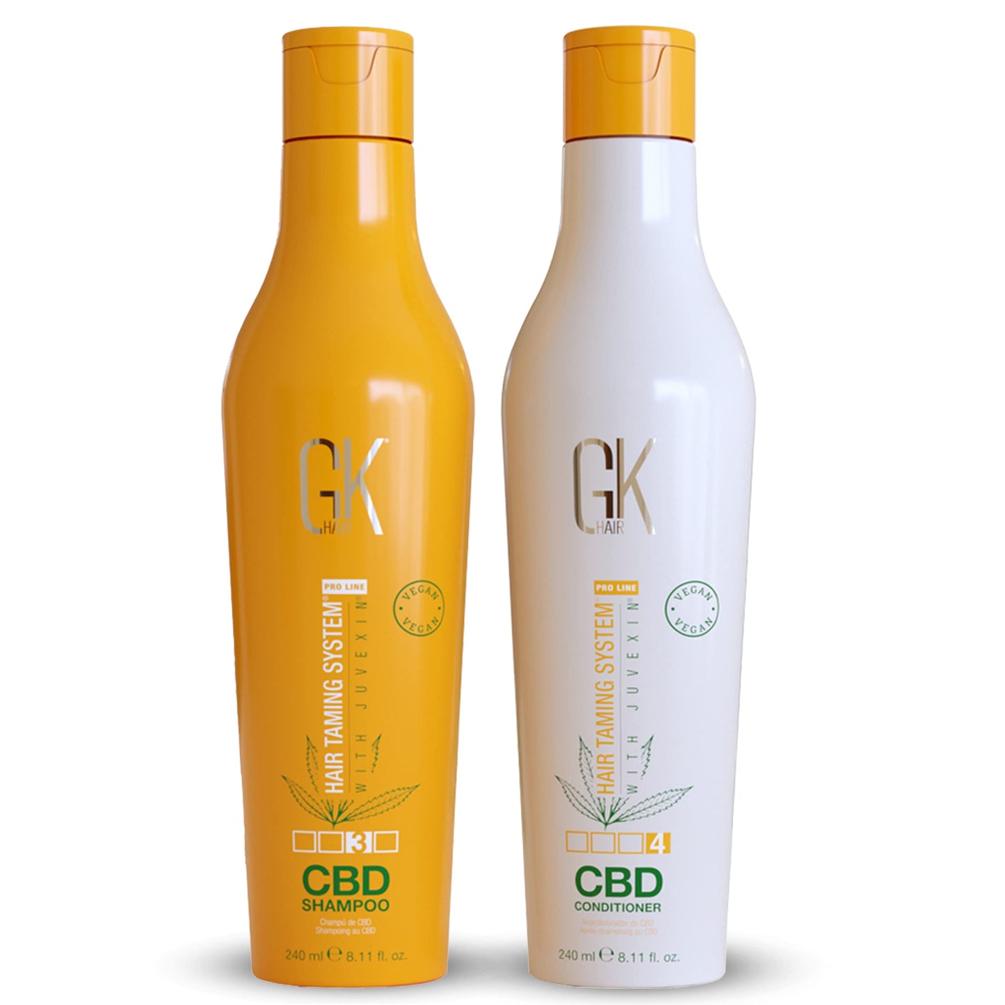 GK HAIR Hemp Shampoo and Conditioner Sets Hydrating Strengthening Color Treated Damaged Repair Provides Nourishing & Shine Natural Organic Vegan Sulfate Paraben Free (Duo)
