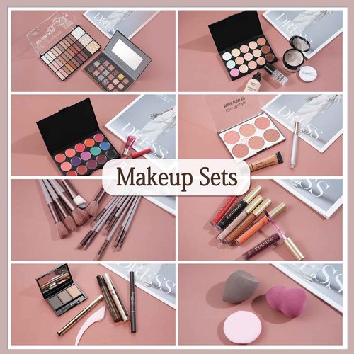 All in One Makeup Kit for Women Full Kit, Makeup Gift Set for Girls & Teen, Travel Makeup Set, Professional Makeup Kit Includes Kit Eyeshadow Lipstick Brow Pencil Eyeliner Brush Set (set1)