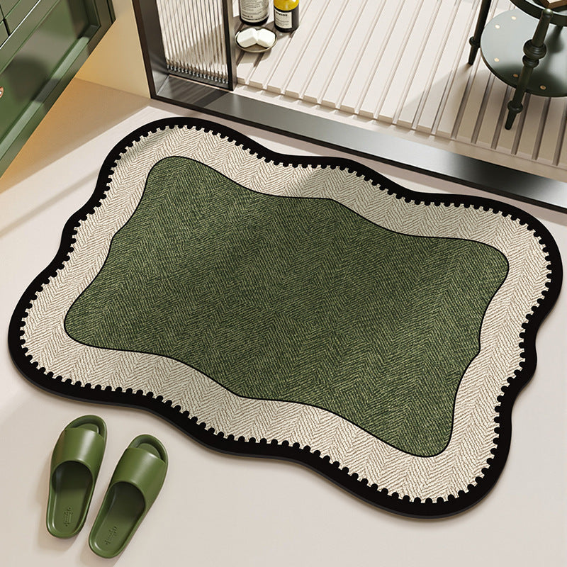 Water-Absorbent Non-Slip Quick-Drying Shower Mat for Home Bathroom