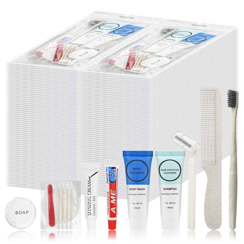 Toiletry Kits Homeless Personal Hygiene Care Package Kits Supplies In Bulk, Disposable Travel Size Essential Women Men Toiletries Set for Hotel, Charity, Camping, Travel (60 Pack)