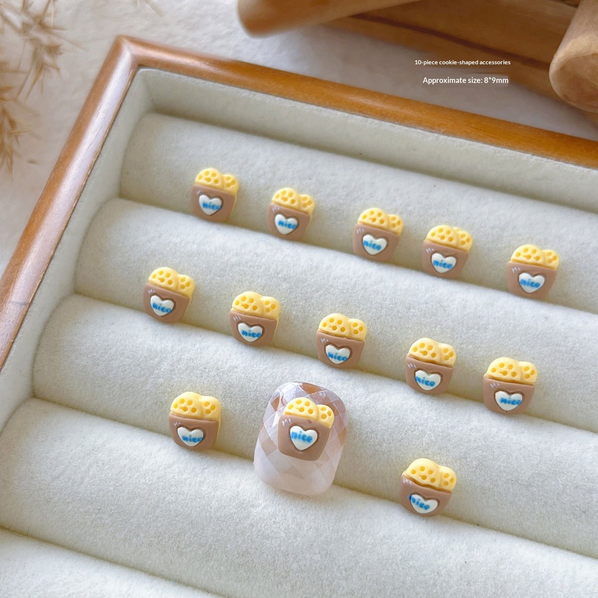 Edible Toy Cookie Nail Art Accessories Kit - Cartoon Series Resin Decor