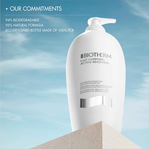Biotherm Lait Corporel Active Recovery Body Milk, Enriched With Skin Nutrients for Damaged, Tight, Irritated, Itchy Skin; with Regenerating Notes Of Almond Iconic Citrus, 13.5 Fl.Oz.