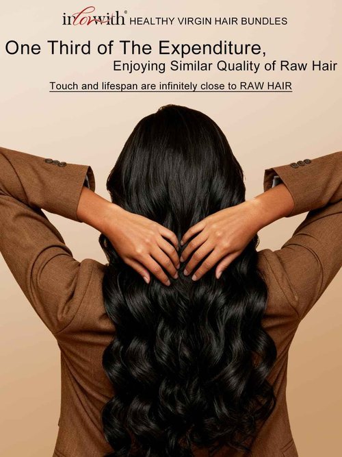 inlovwith Body Wave Bundles Human Hair, 100% Unprocessed Brazilian Virgin Hair, Selected Healthy Human Hair Bundles for Women(3 Bundles, 18 20 22 Inches)