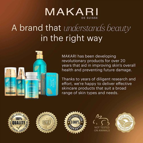 MAKARI Ultimate Intense Blue Crystal Skin Care Duo: Body Lotion (16.8 oz) & Face Moisturizer (50 ml) | Glutathione & Collagen-Enriched for Hydrating, Revitalizing | Ideal for All Skin Types