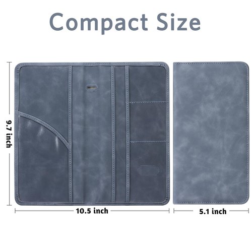 CoBak Car Registration and Insurance Holder - Vehicle Glove Box Car Organizer,Auto Truck Comparment Accessories Case with Magnetic Closure for Driver License,Cards
