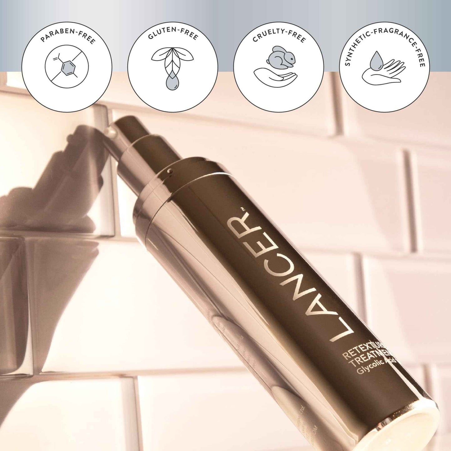 Lancer Skincare Retexturizing Treatment, Daily Moisturizing Cream with 10% Glycolic Acid, 1.7 Fl Oz