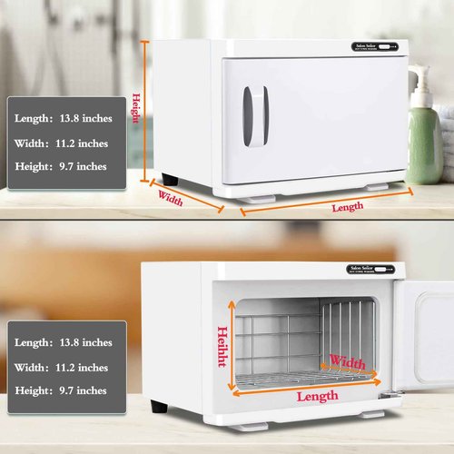 Salon Señor Hot Towel Warmer Cabinet 8L Towel Caddy for use in Facial Spas Salons and Home Use with Essential Oil Spot White