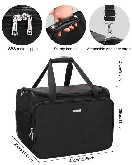 MONSTINA Large Capacity Makeup Case 3 Layers Cosmetic Organizer Brush Bag and Professional Hairdressing Bag, Toiletry Travel Bag, Cosmetics Beauty Hairdresser Bag with Shoulder Strap