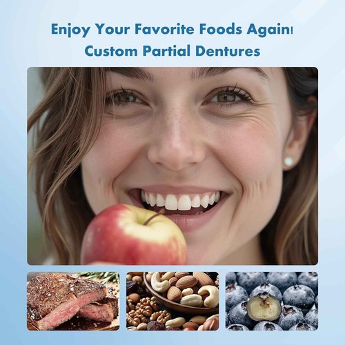 Partial Dentures - Custom Removable Personalized Tooth Replacement Set for Missing Teeth & Gap (1 Tooth)