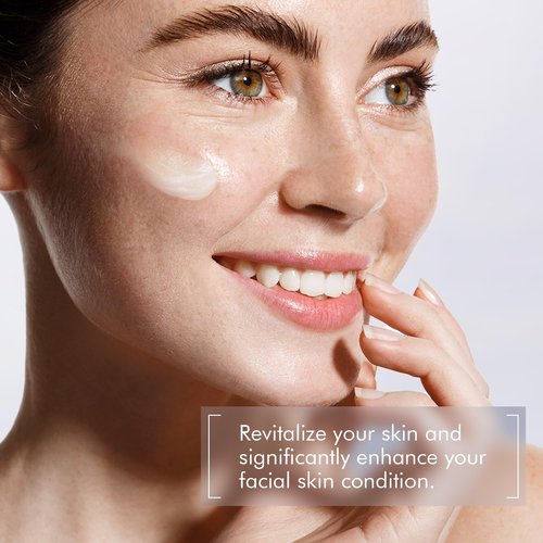 Dermasof Face Moisturizing Lotion with Active Peptides & Vitamin C, Anti-Aging Antioxidant Advanced Formula, Smooth Wrinkles, Firming, Brightening, Soothes Redness, Repair, Hydrate Skin, 1.69 Fl Oz