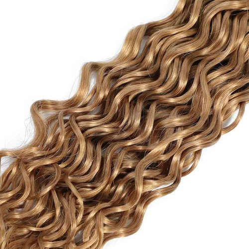 Labamiya Human Hair Bundles 12 14 16 Inch Honey Blonde 27# Water Wave Bundles Human Hair 12A Unprocessed Soft Sewn In Wave Hair for Black Women with Double Weft