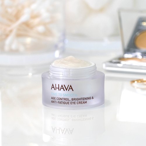 AHAVA Brightening Eye Cream- Brightens Dark Circles, Reduce Wrinkles, enriched with Exclusive Osmoter & 3D Complex of anti-aging Dunaliella Algea, 0.5 Fl.Oz