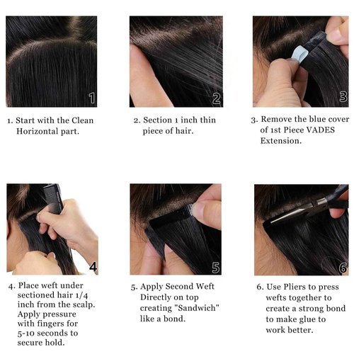 VADES Tape In Hair Extensions Remy Human Hair #2 Chocolate Brown Tape Hair Extensions Real Human Hair 20 Inch Invisible Seamless Skin Weft Extensions 100 Grams 40 Pieces