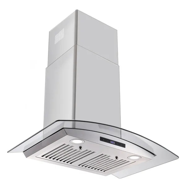 30-Inch Wall Mount Range Hood 700CFM Tempered Glass Touch Control Kitchen Appliance