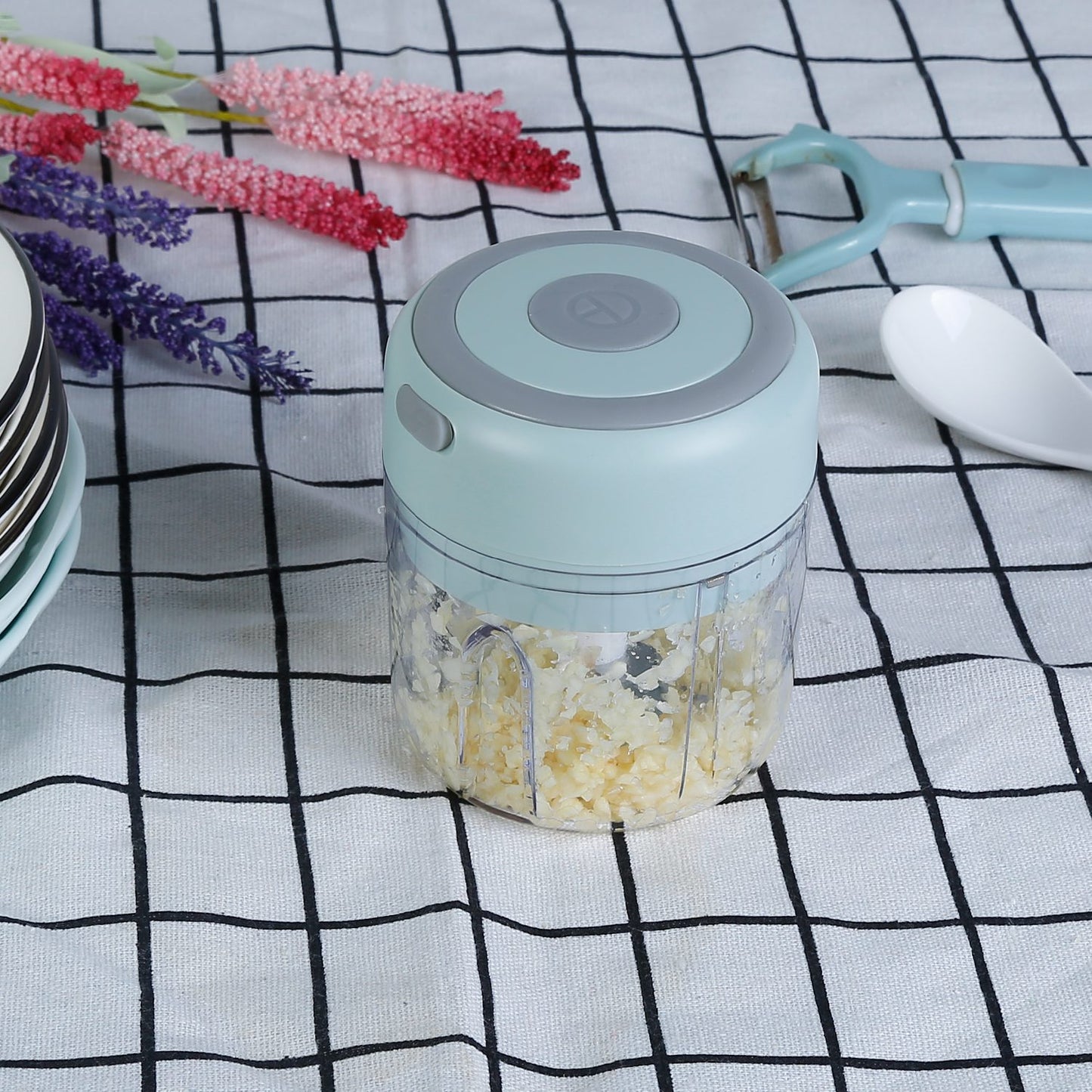 Mini Electric Garlic Chopper - Cordless 8.45OZ Food Processor