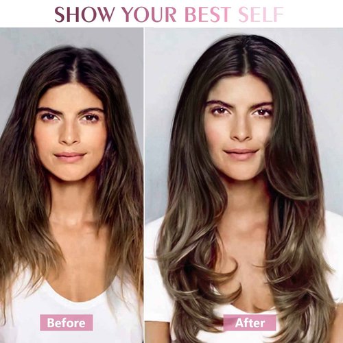 Fimislosion Real Hair Extensions Clip in Human Hair, Seamless Clip in Hair Extensions Real Human Hair, 18 Inch Clip ins extensions for women, Balayage Dark Brown to Middle Brown 120G 7Pcs