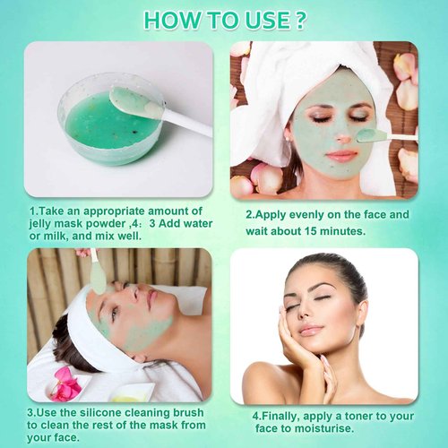 Ouhans Jelly Mask Powder for Facials Care,Hyalorunic Acid 24k Gold Aloe Vera Jelly Masks for Facials Professional
