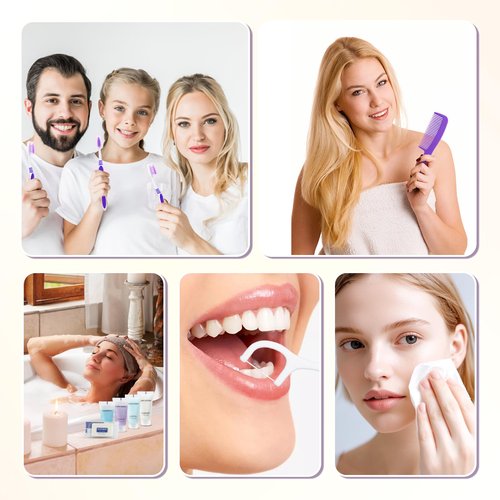 Pack of 10 Basic Toiletry Kits, Individually Packed, Personal Hygiene Kit Bulk Homeless Care Package Supplies, Travel Size Convenience Kits Suitable For Hotel, Home, Camping, Travel