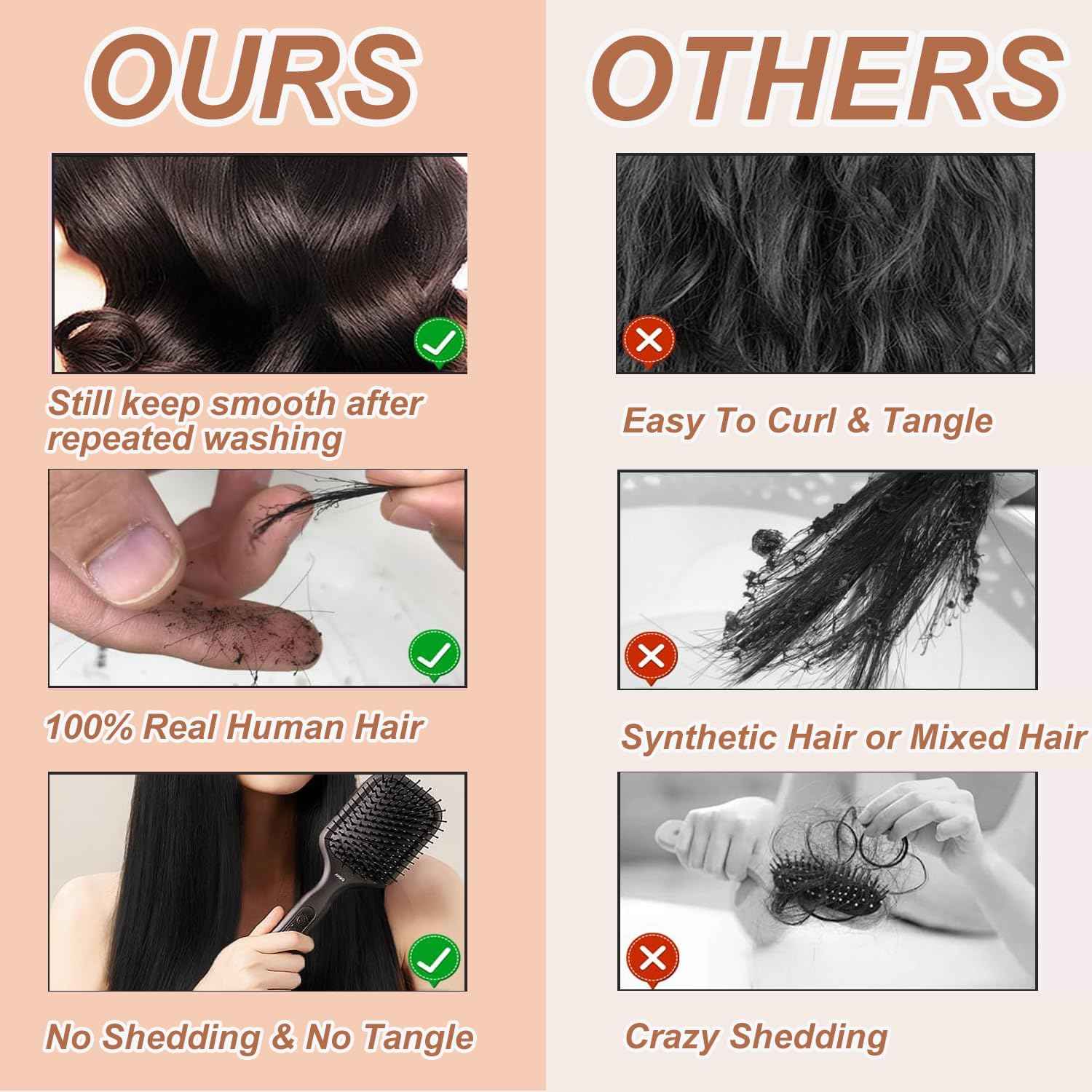 12A Deep Wave Bundles Human Hair 12 14 16 Inch Deep Wave Bundles 100% Unprocessed Brazilian Virgin Wet and Wavy Human Hair 3 Bundles Quick Weave Bundle for Women