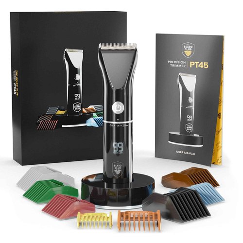 The Beard Club PT45 Beard Trimmer for Men & BT-Zero Body and Groin Trimmer for Men - Electric Cordless Rechargeable Powerful 7000 RPM Motor Trimmers for All Your Grooming Needs– Gift Kit Bundle