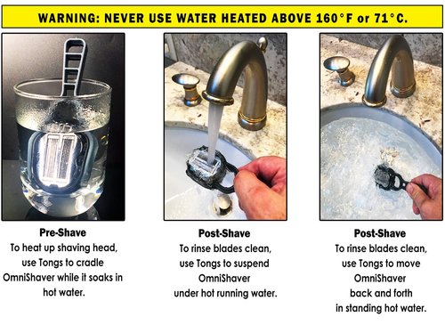 Deluxe Omnishaver Kit - The Fastest Way to Shave Head, Legs, Arms, Body | An Alternative to Disposable Shaving Razors Self Cleans & Strops During Use with Shave Butter & Replacement Cartridges - Black