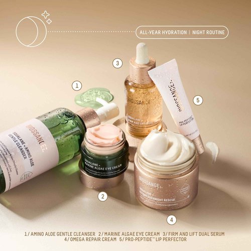 Biossance Squalane + Firm & Lift Dual Serum – Face Serum for Maturing Skin – Lifts & Hydrates – Reduces Wrinkles – Hyaluronic Acid, Squalane, Ectoin, Gravetye Giant & Bisabolol – 30ml