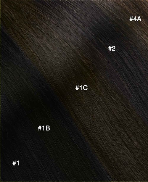 GOO GOO Invisi Edge Tape in Hair Extensions Human Hair, 4/27/4 Balayage Chocolate Brown to Caramel Blonde 20pcs injected with 20pcs classical tape ins, 18inch 100g, Virgin Remy Hair, Natural Look
