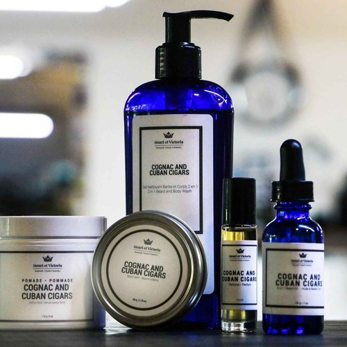 HENRI ET VICTORIA Beard Care Kit (Cognac and Cuban Cigars)