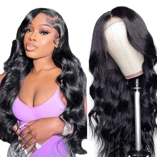 Yamikk Body Wave Lace Front Wigs Human Hair Pre Plucked Natural Hairline 180% Density Human Hair Wigs For Women 13x5 Hd Lace Frontal Wig with Tiny Knots 18 Inch