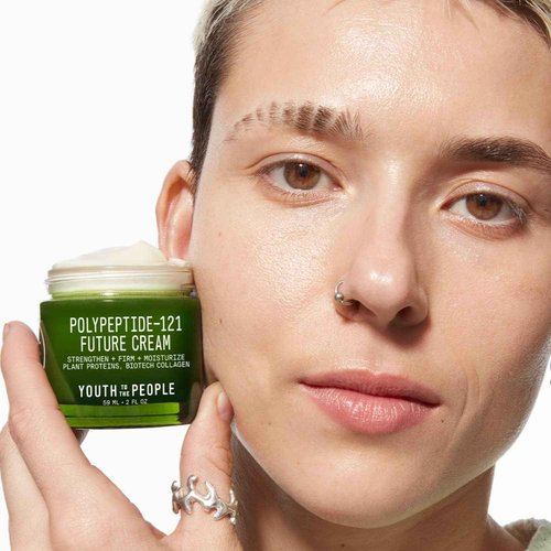 Youth To The People 121-Polypeptide Future Cream (2 fl oz), Firming Face Moisturizer, Reduce Fine Lines, Improve Elasticity, Vegan Collagen Peptide, Plant Proteins + Ceramides, Fragrance-free